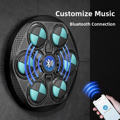 Wall-Mounted Smart Boxing Machine with Music & LED Lights – Interactive Punching Trainer for Adults & Kids, Home Fitness Boxing Target
