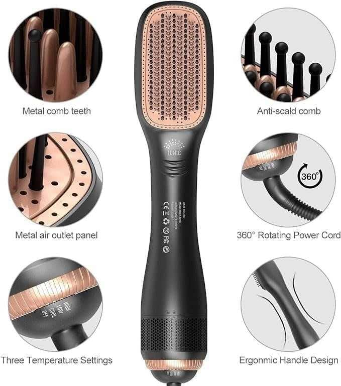 2-in-1 Hair Dryer & Styler – Professional Blow Dryer for Fast Drying, Smoothing & Easy Hair Styling at Home