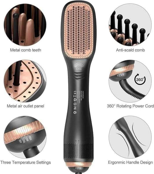 2-in-1 Hair Dryer & Styler – Professional Blow Dryer for Fast Drying, Smoothing & Easy Hair Styling at Home