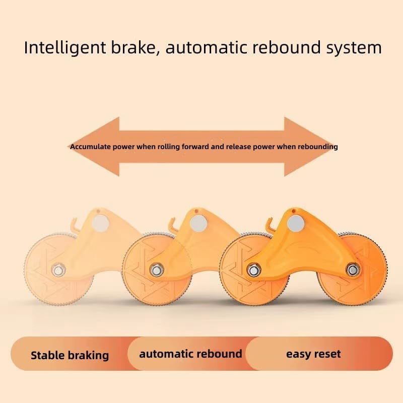 3rd Generation Ab Roller with Elbow Support – Automatic Rebound Abdominal Wheel with Exercise Counter, Knee Pad & Phone Holder